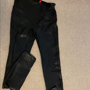 Spanx Black Faux Leather Leggings